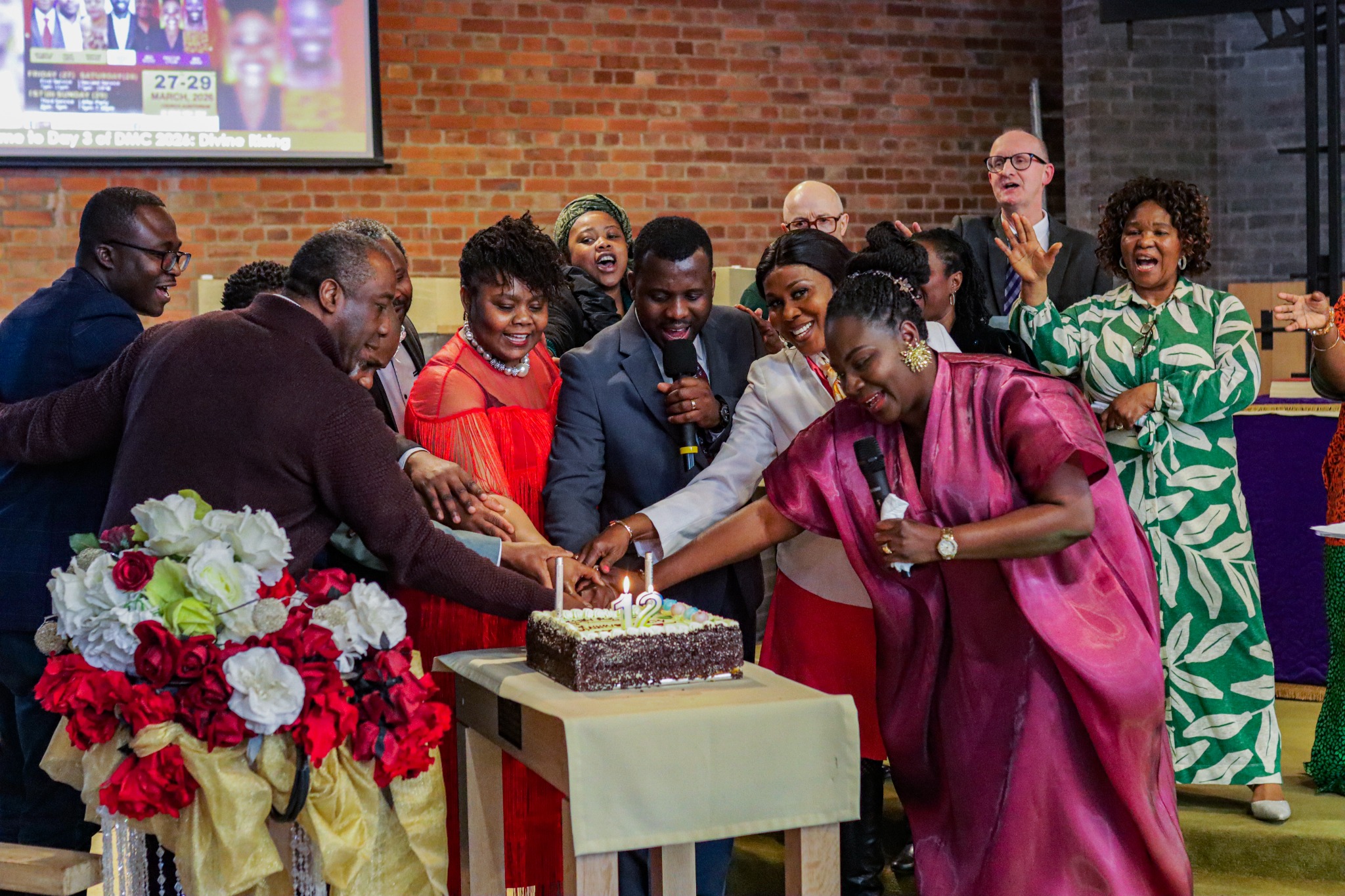 Newjoy church family celebrating together